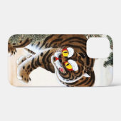 Coques Case-Mate iPhone Tigre et pie Minhwa sous un pin (Verso (horizontal))