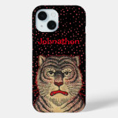 Coques Case-Mate iPhone Tigre : Face féroce Chiffres rouges noirs (Verso)