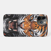 Coques Case-Mate iPhone Tigre féroce avec graphique de fumée et d'éclairs (Dos (Horizontal))