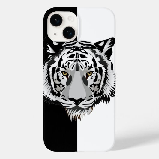 Coques Case-Mate iPhone Tigre Noir Blanc  (Verso)