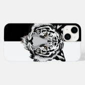 Coques Case-Mate iPhone Tigre Noir Blanc  (Verso (horizontal))
