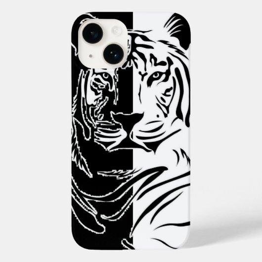 Coques Case-Mate iPhone Tigre Noir Blanc  (Verso)