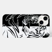 Coques Case-Mate iPhone Tigre Noir Blanc  (Verso (horizontal))