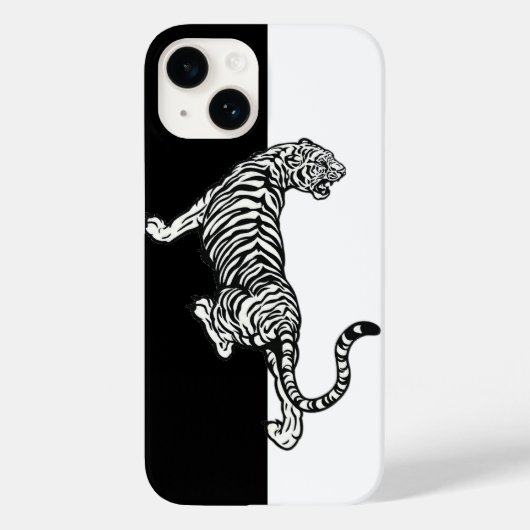 Coques Case-Mate iPhone Tigre Noir Blanc (Verso)