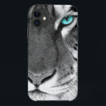 Coque Case-Mate Pour iPhone Tigre noir blanc<br><div class="desc">noir gris blanc de l'oeil de tigre</div>