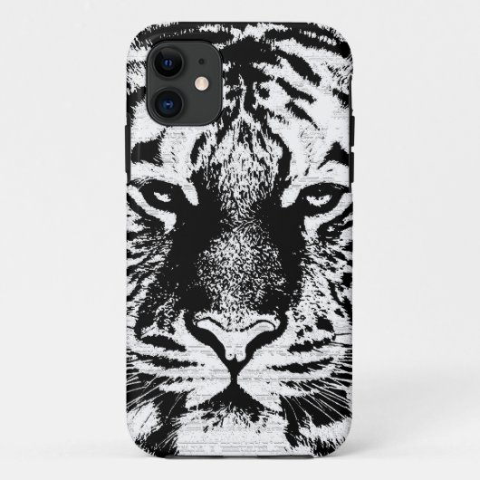 Coques Case-Mate iPhone Tigre noir et blanc (Dos)