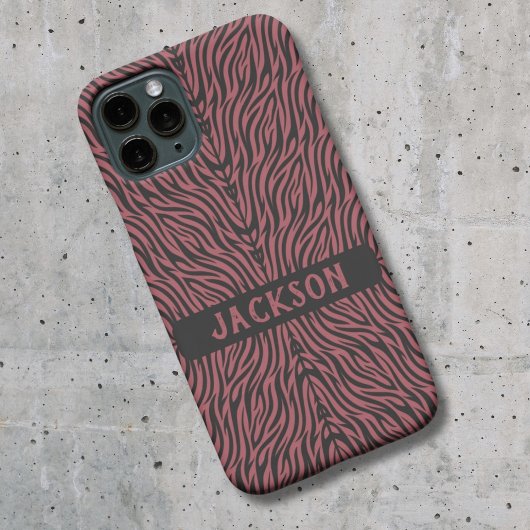 Coques Case-Mate iPhone Tigre Pattern Red and Gray