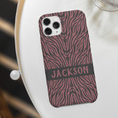 Coques Case-Mate iPhone Tigre Pattern Red and Gray