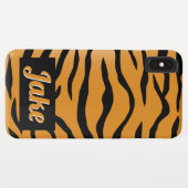 Coques Case-Mate iPhone Tigre rayé orange et noir (Dos (Horizontal))