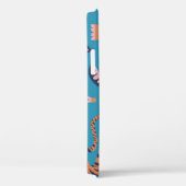 Coques Case-Mate iPhone Tigre rétro, palmier, motif de fleurs (Verso / Droite)