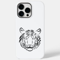 Tigre tribal noir et blanc