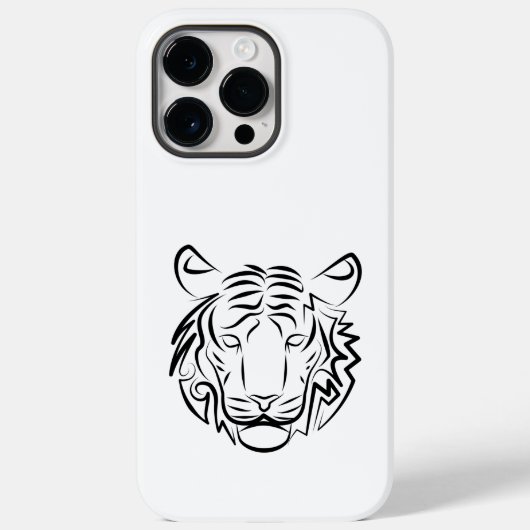 Coques Case-Mate iPhone Tigre tribal noir et blanc (Verso)