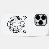Coques Case-Mate iPhone Tigre tribal noir et blanc (Verso (horizontal))