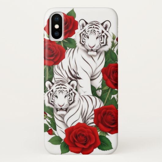 Coques Case-Mate iPhone Tigres blancs (Dos)