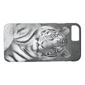Coques Case-Mate iPhone Tigres de Sibérie en noir et blanc (Dos (Horizontal))