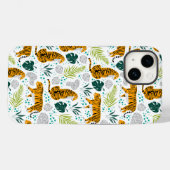 Coques Case-Mate iPhone Tigres et Feuilles tropicaux Motifs (Verso (horizontal))