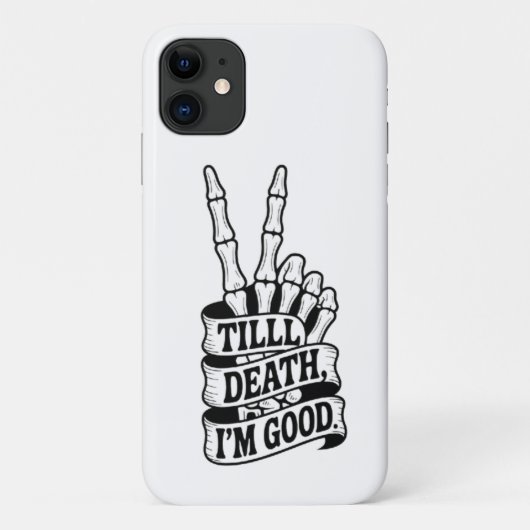 Coques Case-Mate iPhone Till Death Peace Hand Skeleton  (Dos)