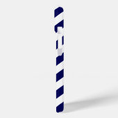 Coques Case-Mate iPhone Timbre Ancre et bandes diagonales personnalisés (Verso / Gauche)