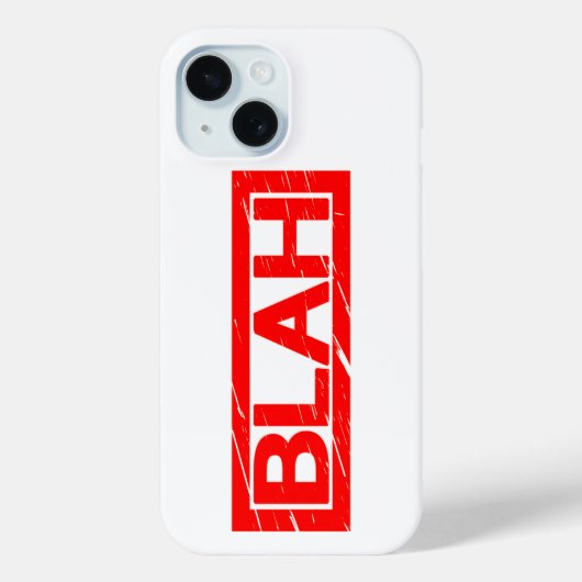 Coques Case-Mate iPhone Timbre Blah (Verso)