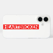 Coques Case-Mate iPhone Timbre brisé du coeur (Verso (horizontal))