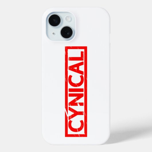 Coques Case-Mate iPhone Timbre cynique (Verso)