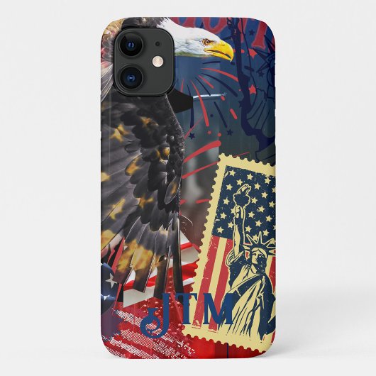 Coques Case-Mate iPhone Timbre d'aigle américain personnalisé et Bell de l