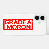 Coques Case-Mate iPhone Timbre Moron de grade A (Verso (horizontal))