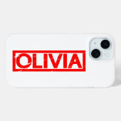 Coques Case-Mate iPhone Timbre Olivia (Verso (horizontal))