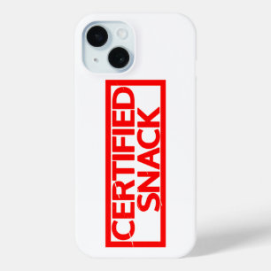 Coque Pour iPhone 15 Timbre Snack Certifié