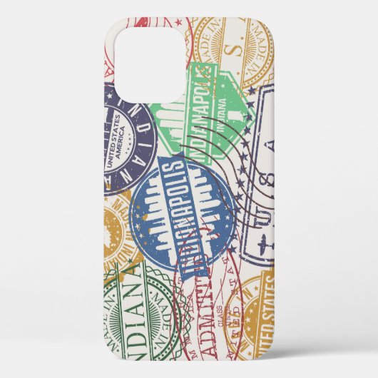 Coques Case-Mate iPhone Timbres d'Indianapolis : Sceau de voyage. (Verso)