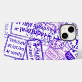 Coques Case-Mate iPhone Timbres en caoutchouc Visa Voyage (Verso (horizontal))
