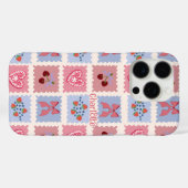 Coques Case-Mate iPhone Timbres Kitchi Cœurs Rubans et Cerises (Verso (horizontal))