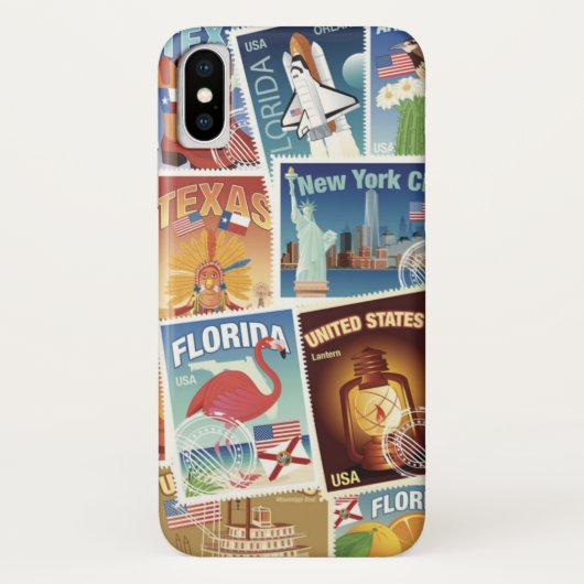 Coques Case-Mate iPhone Timbres-poste des Etats-Unis (Dos)