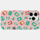 Coques Case-Mate iPhone Timbres postés de Noël rétro (Verso (horizontal))