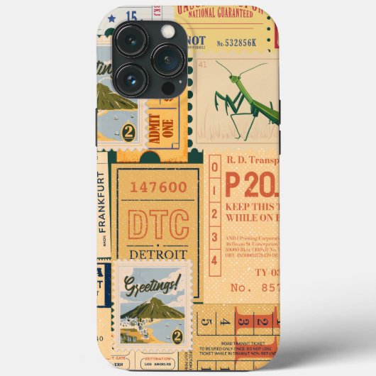 Coques Case-Mate iPhone Timbres rustiques rétro classique vieux journal we (Verso)