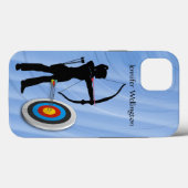 Coques Case-Mate iPhone Tir à l'arc Sports avec archer Femme et cible (Verso (horizontal))