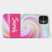Coques Case-Mate iPhone Tirage rose et blanc (Dos (Horizontal))