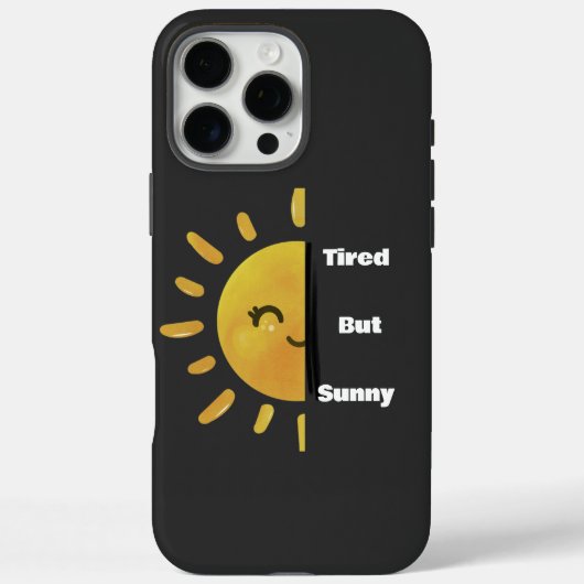 Coques Case-Mate iPhone Tired but Sunny ☀️ | Funny Summer Burnout (Verso)