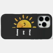 Coques Case-Mate iPhone Tired but Sunny ☀️ | Funny Summer Burnout (Verso (horizontal))