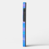 Coques Case-Mate iPhone Tirures Iridescentes Chatoyantes Turquoise Rose (Verso / Gauche)