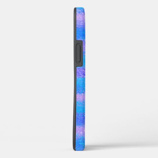 Coques Case-Mate iPhone Tirures Iridescentes Chatoyantes Turquoise Rose (Verso / Droite)