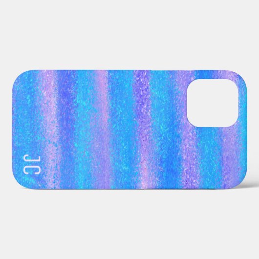 Coques Case-Mate iPhone Tirures Iridescentes Chatoyantes Turquoise Rose (Verso (horizontal))