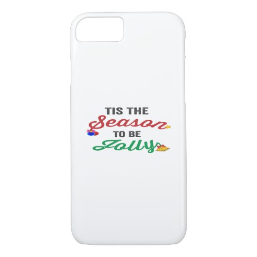Coques Case-Mate iPhone Tis The Season To Be Careful Classic Stickers (Dos)