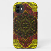 Coques Case-Mate iPhone Tisser Mandala jaune et orange (Dos)