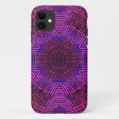 Coques Case-Mate iPhone Tisser Mandala rose violet et bleu (Dos)