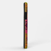 Coques Case-Mate iPhone Tisser Mandala vert orange et rose (Dos/Droite)