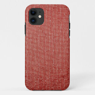 Case-Mate iPhone Case Tissu à rayures verticales fines rouge et or Textu