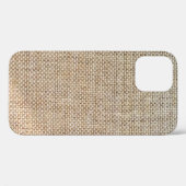Coques Case-Mate iPhone Tissu arrière - plan marron textile (Verso (horizontal))