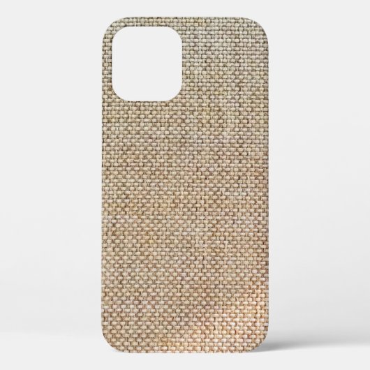 Coques Case-Mate iPhone Tissu arrière - plan marron textile (Verso)