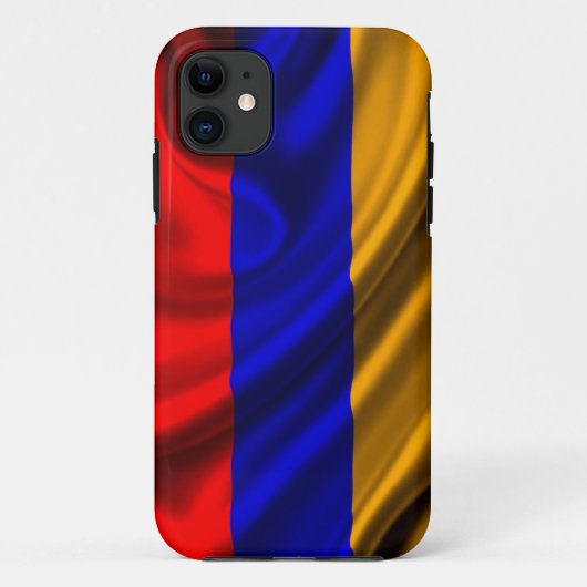 Coques Case-Mate iPhone Tissu de drapeau de l'Arménie (Dos)